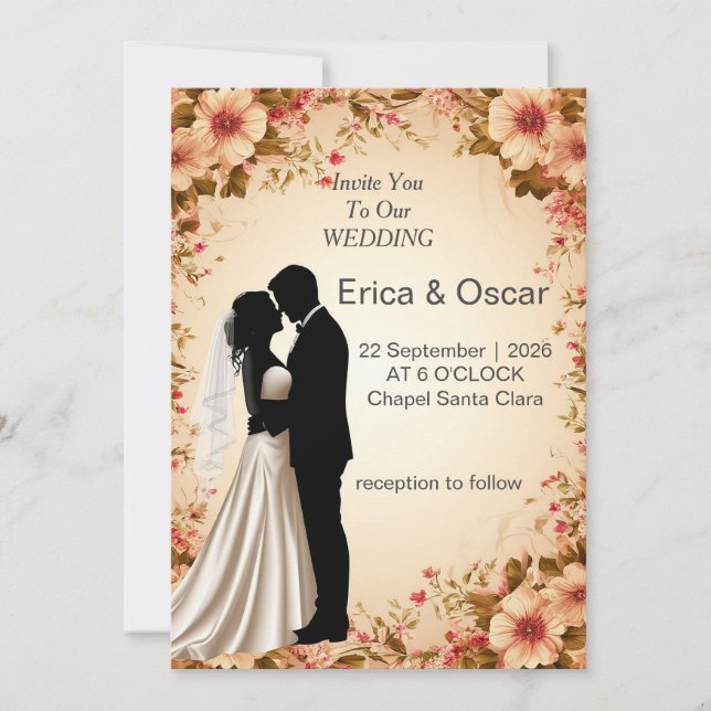 ✨ Romantic Couple Invite For Wedding Day ✨ (Front)