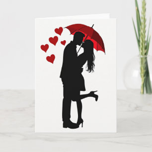 Romantic Couple Kiss Card