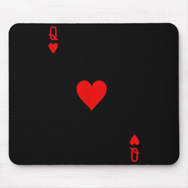 Romantic Couple Kiss Queen Of Hearts Ker Playing C Mouse Mat (Front)