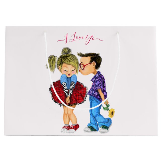 Romantic Couple Love Gift Bag - I Love You (Front)