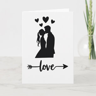 Romantic Couple Love Kiss Card