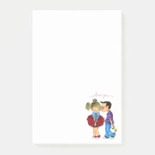 Romantic Couple Love Post it Notes