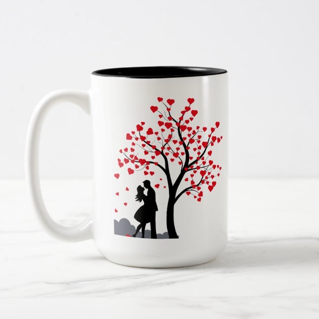 Romantic Couple Love Tree Mug (Left)