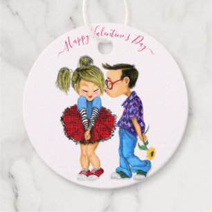 Romantic Couple Love Valentine's Day Favor Tags