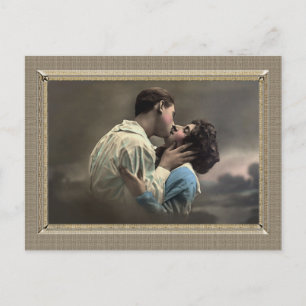 Romantic Couple - loving kiss Postcard