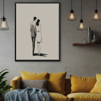 Romantic Couple Minimalist Line Art