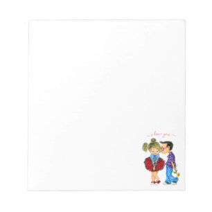 Romantic Couple Notepad - I love You