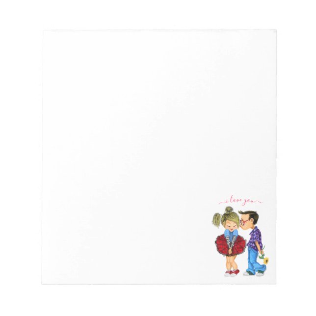 Romantic Couple Notepad - I love You (Front)