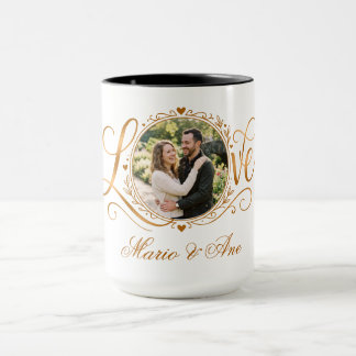 Romantic Couple Personalised Wedding Anniversary Mug