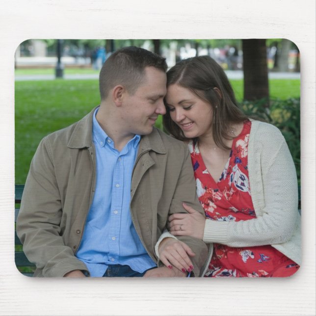 Romantic Couple Sitting Close Together Mouse Mat (Front)