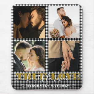 Romantic Couple True Love 4 Photo & Quote Mouse Mat