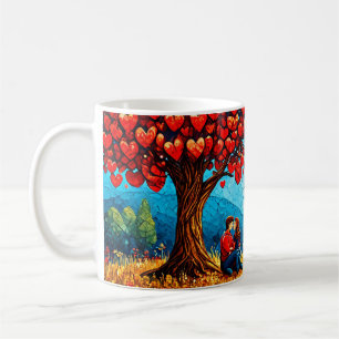 🌳 Romantic Couple Under Tree Coffee Moment ✨ Mug