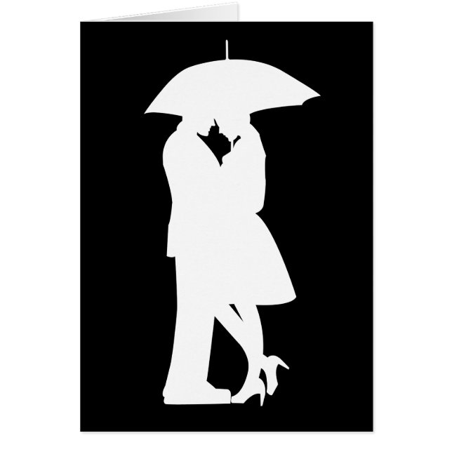 Romantic Couple Under Umbrella (Front)