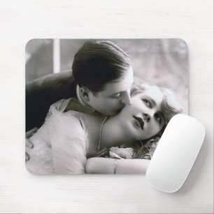 Romantic Couple Vintage Retro Photo Elegant Love Mouse Mat