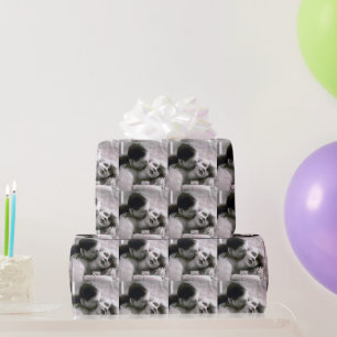 Romantic Couple Vintage Retro Photo Elegant Love Wrapping Paper