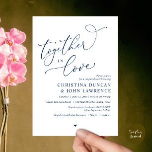 Romantic Couples Shower Party, Together In Love Invitation