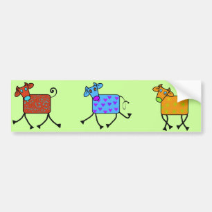 romantic cow bumper sticker