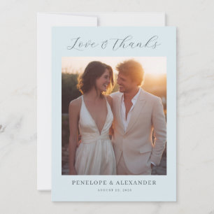 Romantic Cream Photo Thank You Card