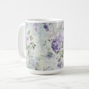 Romantic Cream purple flowers Coffee Mug
