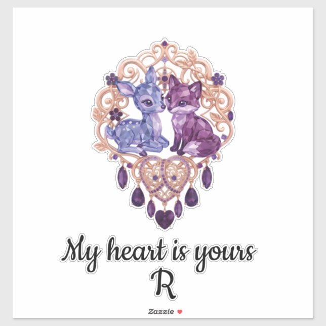Romantic Crystal Animals Custom Couple (Sheet)