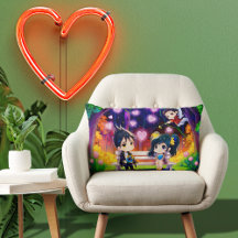 Romantic cushion Jin and Ling manga heart