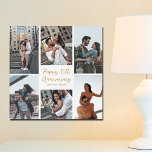 Romantic Custom Anniversary Photo Collage Modern Acrylic Print<br><div class="desc">Chic customisable photo collage acrylic art for your husband,  wife,  girlfriend,  or boyfriend on your anniversary. Add 6 of your favourite relationship,  engagement,  or wedding photos and order as a romantic gift for your partner. A beautiful personalised gift full of memories.</div>