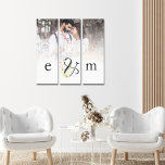 Romantic Custom Photo Overlay Initials Ampersand Canvas Print<br><div class="desc">Romantic Custom Photo Overlay Initials Ampersand. Simply replace the sample photo with your own favourite of landscape orientation and of high resolution.  Easily personalise your initials.</div>