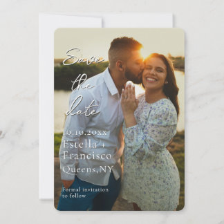 Romantic Custom Photo Save the Date