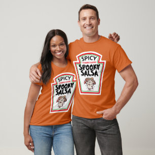 Romantic cute cat dancing spooky salsa costume T-Shirt