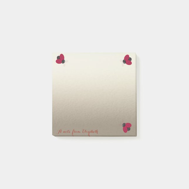 Romantic Cute Lovely  Stylish ,Ladybugs Post-it Notes (Front)