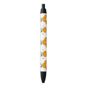 Romantic Cute orange pumpkin harvest Black Ink Pen