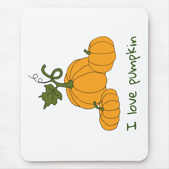 Romantic Cute orange pumpkin harvest      Mouse Mat (Front)