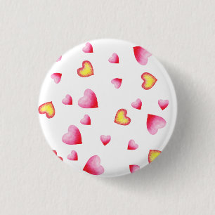 Romantic Cute Red Heart   3 Cm Round Badge