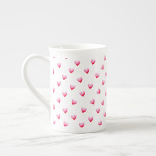 Romantic Cute Red Heart    Bone China Mug