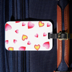 Romantic Cute Red Heart   Luggage Tag