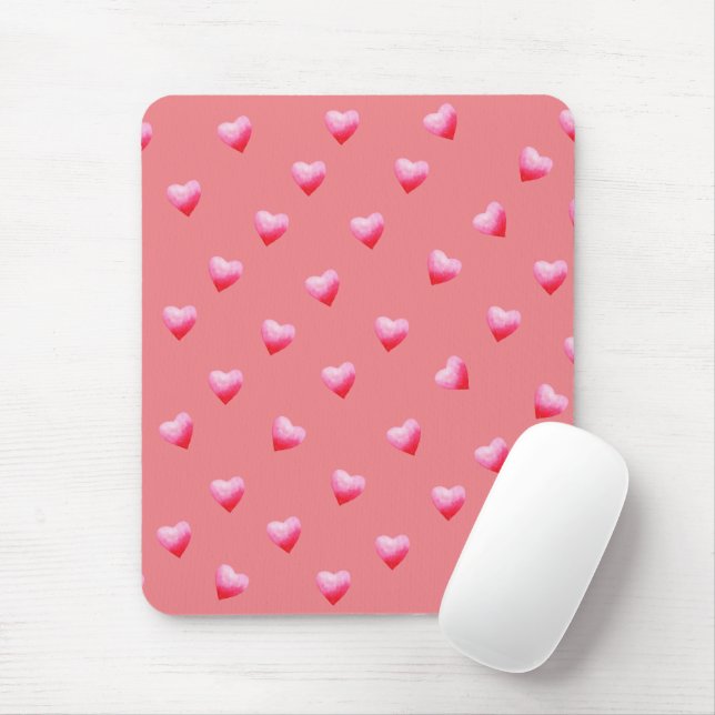 Romantic Cute Red Heart    Mouse Mat (With Mouse)