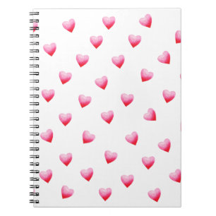 Romantic Cute Red Heart Notebook