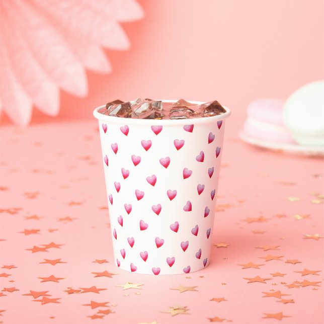 Romantic Cute Red Heart       Paper Cups (Insitu)