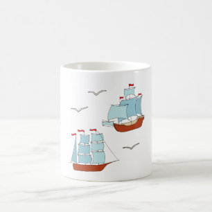 Romantic Cute sailing ships Coffee Mug
