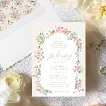 romantic dainty floral arch spring garden wedding invitation<br><div class="desc">***this design is part of a collection*** _______________________ this design template is fully editable and customisable by you the customer - click personalise further button if you wish to move, add, delete, or make significant changes to the design _______________________ *if you have any DESIGN questions or need more designs or...</div>