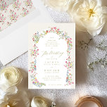 romantic dainty floral arch spring garden wedding invitation<br><div class="desc">***this design is part of a collection*** _______________________ this design template is fully editable and customisable by you the customer - click personalise further button if you wish to move, add, delete, or make significant changes to the design _______________________ *if you have any DESIGN questions or need more designs or...</div>