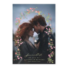 romantic dainty floral arch spring wedding photo