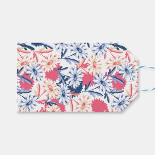 Romantic Daisy Flower Pattern Gift Tags