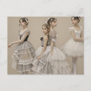 Romantic dancers holiday postcard