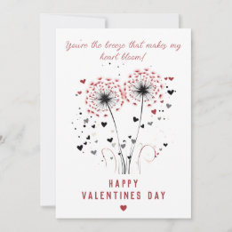 Romantic Dandelion Valentine’s Day Card