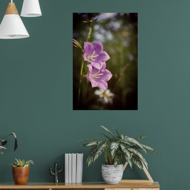 Romantic Dark Flowers – Botanical Fantasy Boho Poster (Living Room 1)
