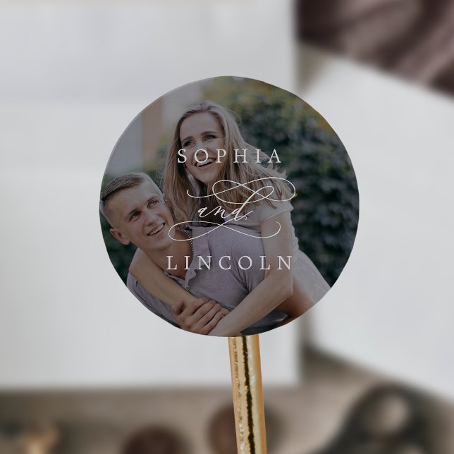 Romantic Dark Photo Overlay Wedding Envelope Seals (Creator Uploaded)