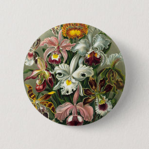 romantic date blossoms rsvp colourful chic 6 cm round badge