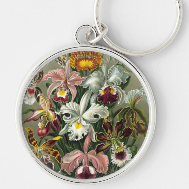 romantic date blossoms rsvp colourful chic key ring (Front)