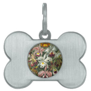 romantic date blossoms rsvp colourful chic pet ID tag